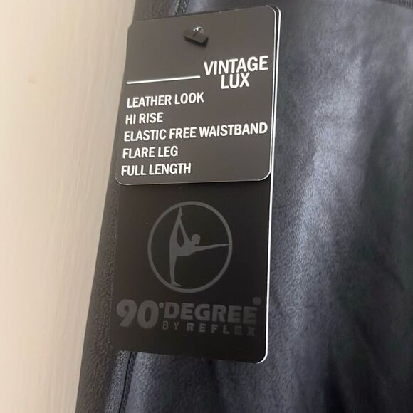✨90 Degree By Reflex Faux Leather Flared Leg Yoga Sz Medium Pants✨ - Picture 9 of 9